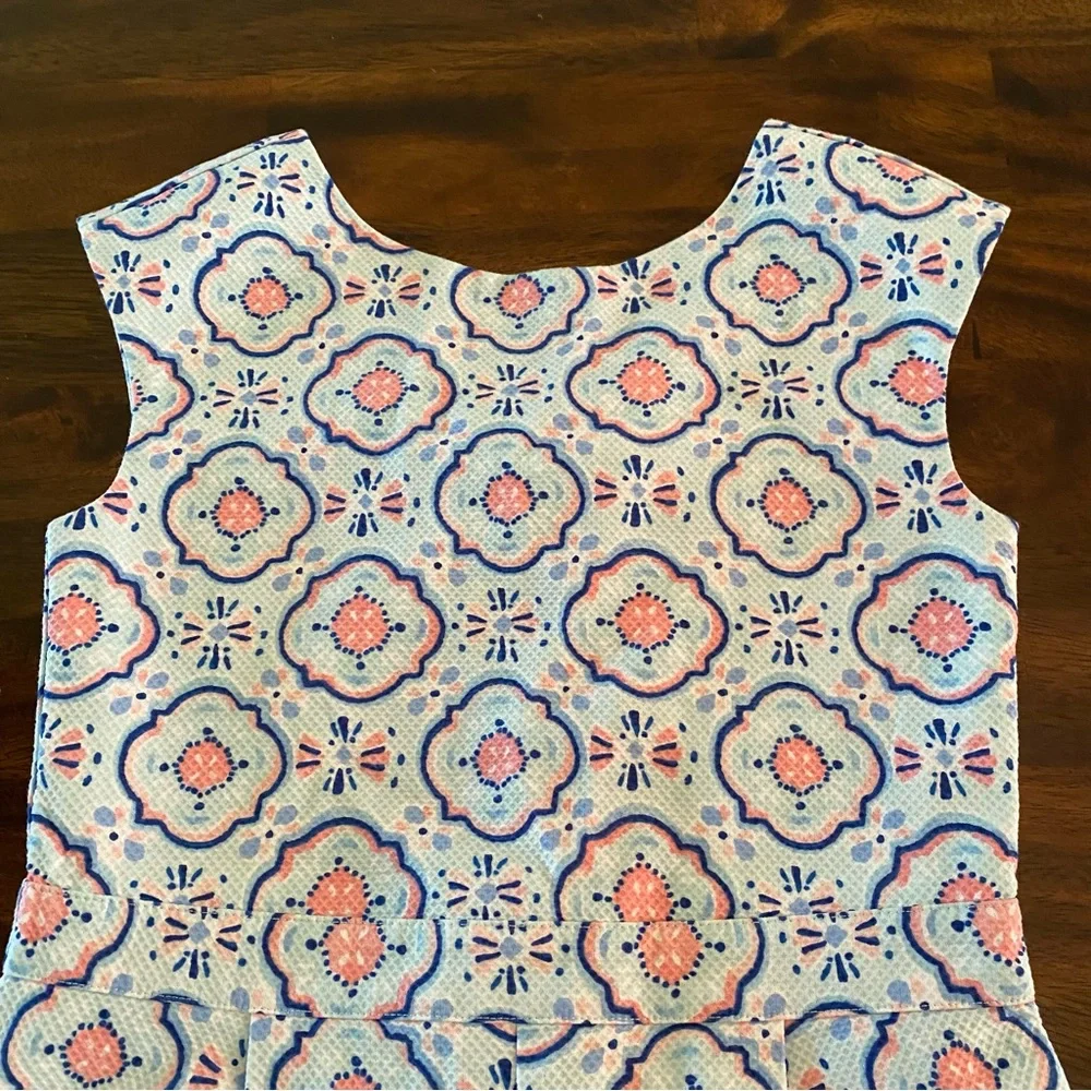 Janie and Jack Tile Print Romper